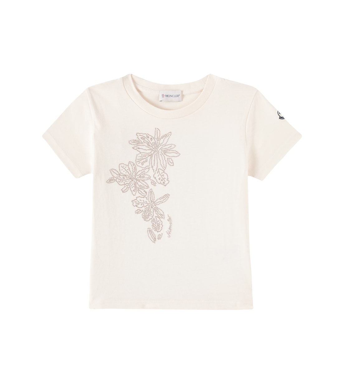 

Хлопковая футболка из джерси Moncler Enfant, белый