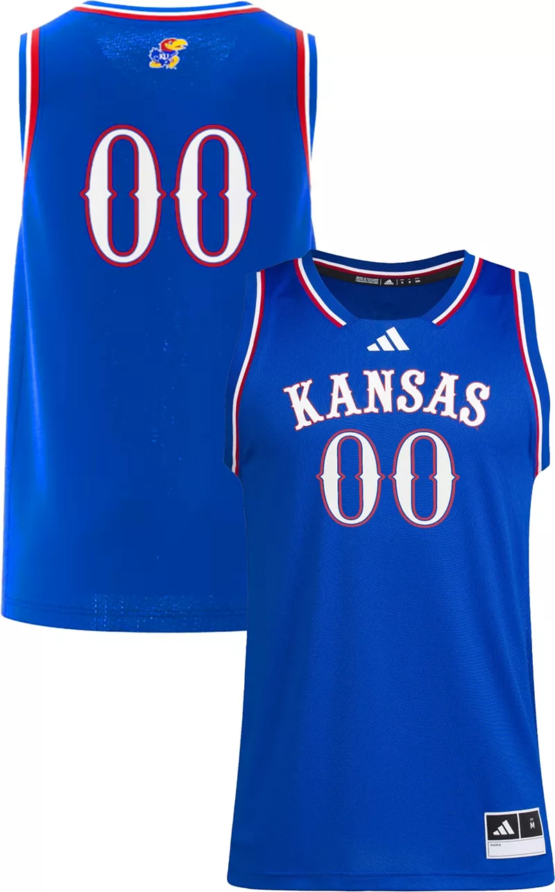 

Мужская футболка Adidas Kansas Jayhawks Royal Swingman