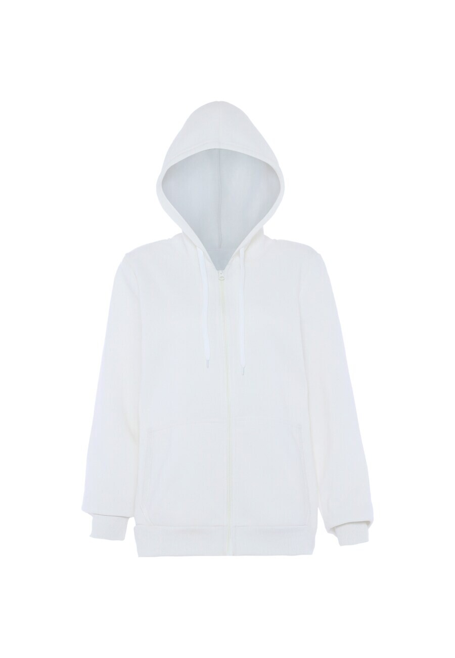 

Толстовка с капюшоном на молнии kilata Zip-Up Hoodie, белый