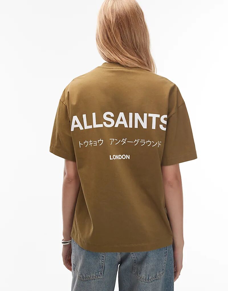 

Футболка Allsaints Underground etta зеленого цвета