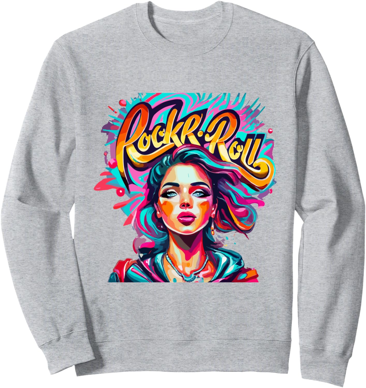 

Толстовка в стиле рок-н-ролл Rock N Roll Girl Halloween Costumes, серый