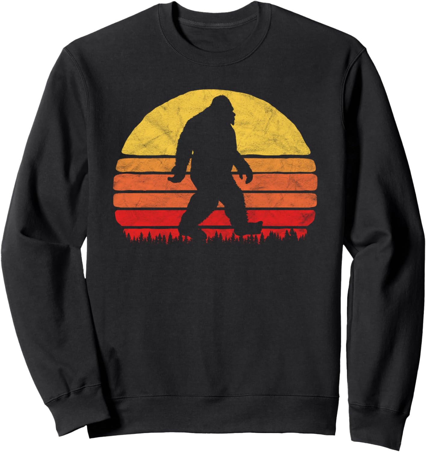 

Толстушка FatSquatch! Забавная толстовка Fat Bigfoot Sunset Sasquatch в винтажном стиле 80-х Bigfoot Ufo Believer 2001 Tees, черный