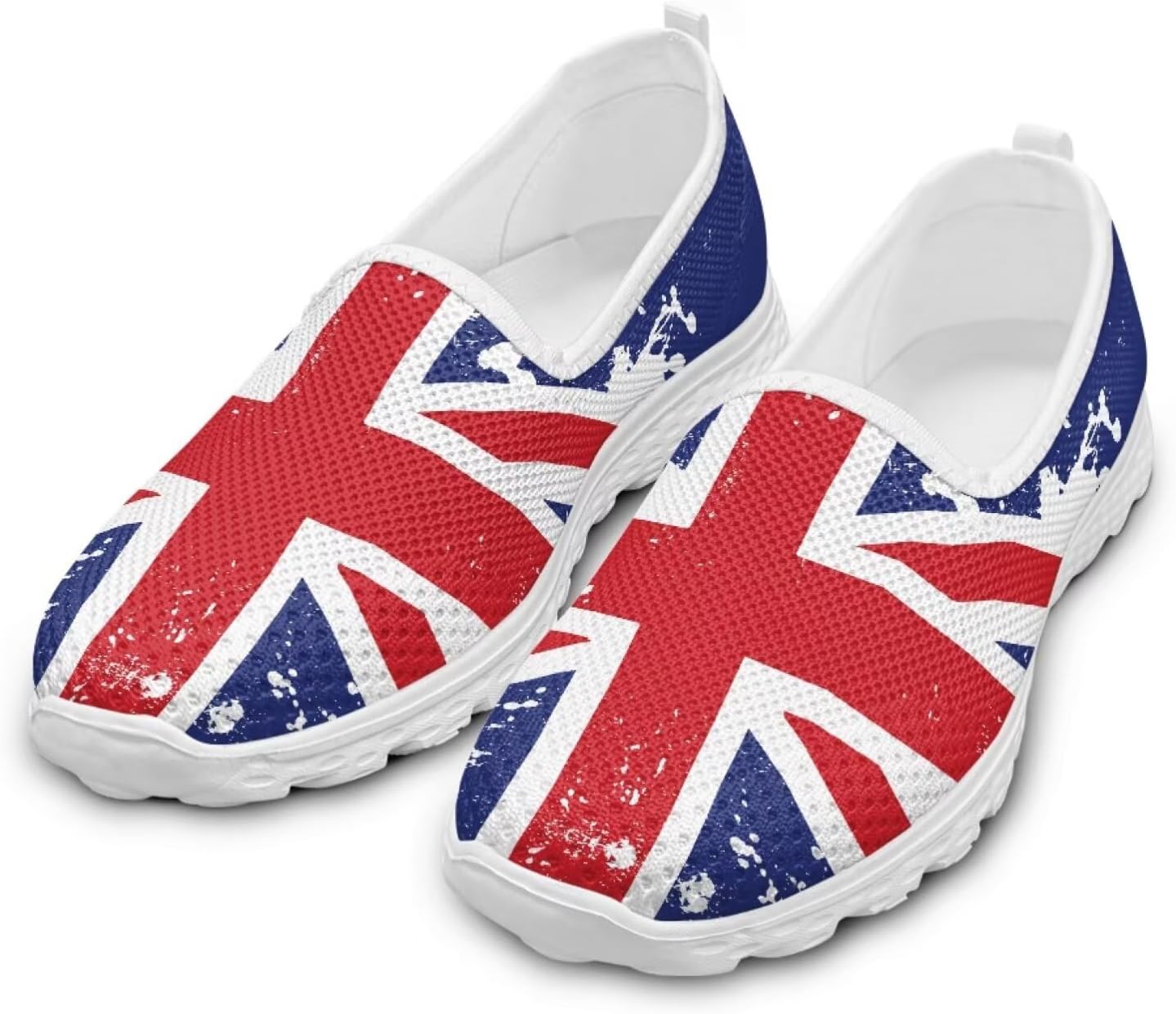 

Кроссовки Jeiento с американским флагом для женщин и мужчин, кеды для Дня независимости, сетчатые спортивные кроссовки, низкие плоские кроссовки для путешествий, Union Jack Flag