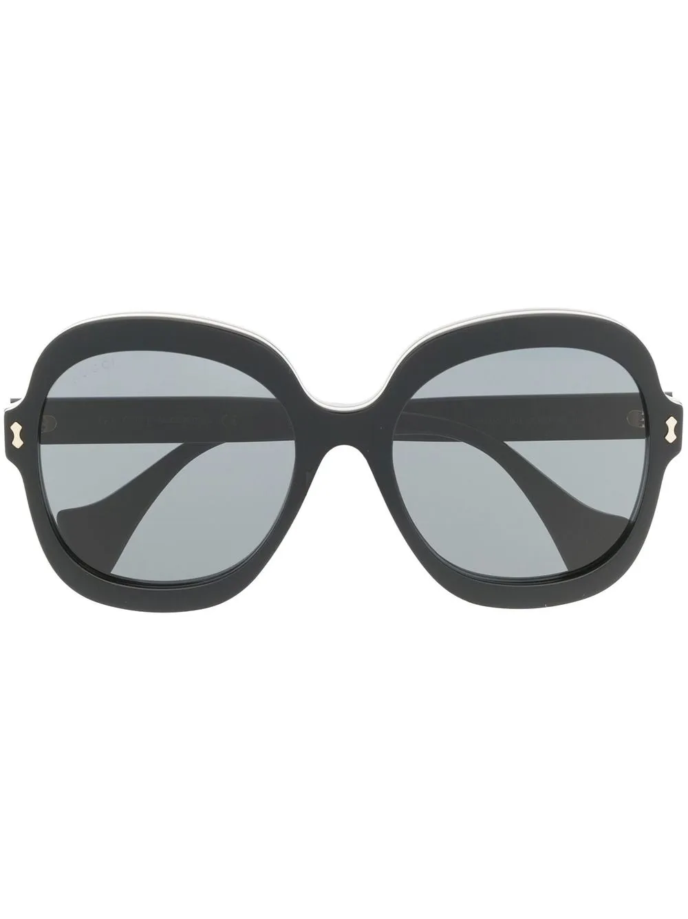 

Солнцезащитные очки в квадратной оправе с логотипом Gucci Eyewear, черный