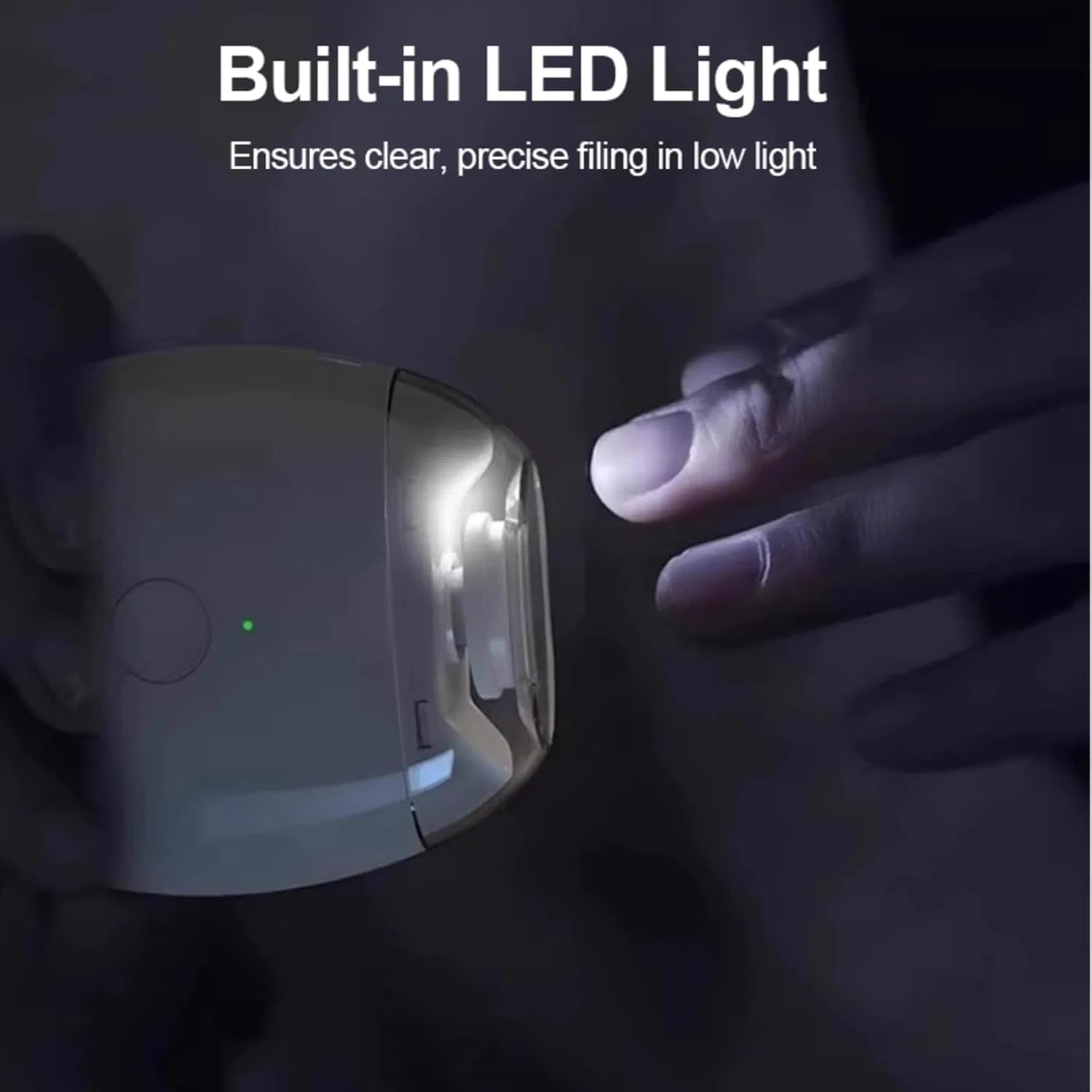 Электрический триммер для ногтей с LED-подсветкой Ziswin, 1Pcs — фото 3