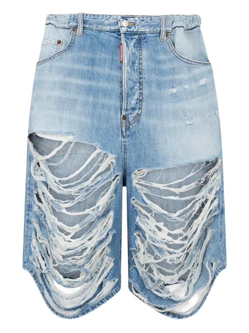 Порванные шорты серфера из рваной воды Dsquared2, синий