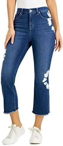 

Женские укороченные джинсы с кислотным принтом Style & Co Style & Co.