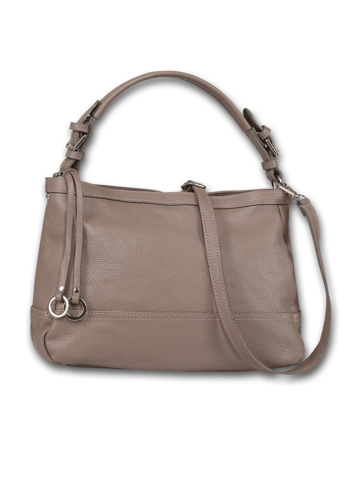 

Кожаная сумка через плечо Toscanto, серая, примерно 38 см