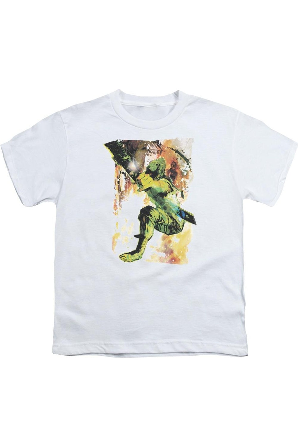 

Футболка с коротким рукавом для подростков "Лига справедливости Америки" с изображением лучника Gildan, белый