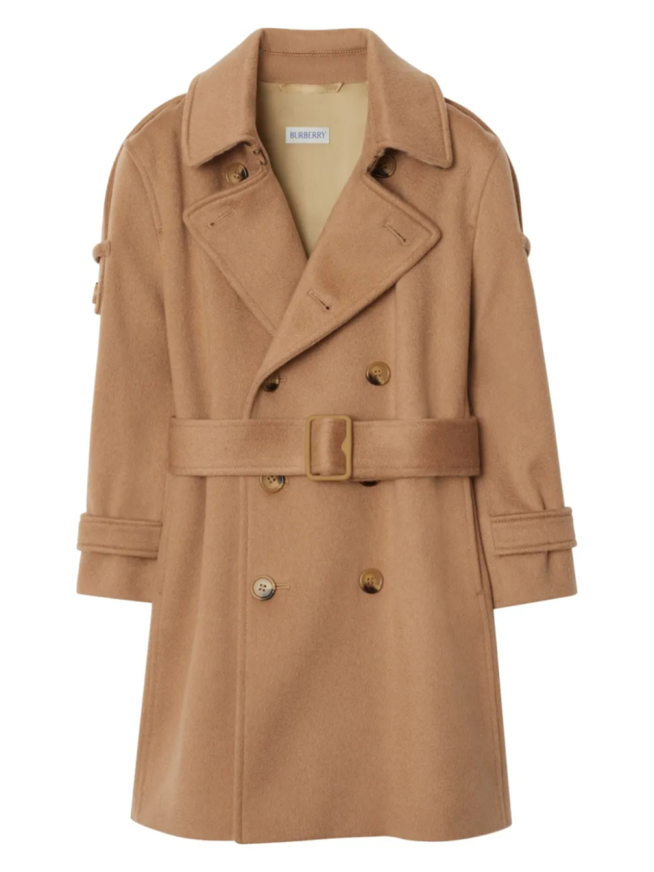 

Burberry Kids двубортный тренч, нейтральный