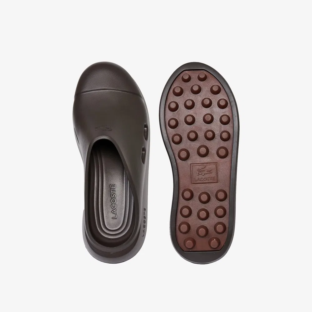 Мужские тёмно-коричневые клоги Meduz от Lacoste — фото 4