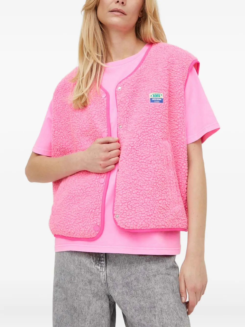 

Жилет на кнопках American Vintage, розовый