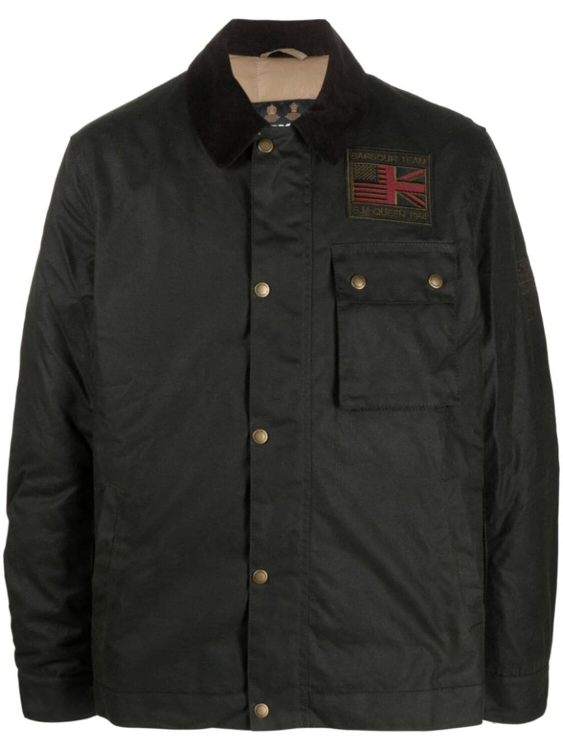 

Barbour вощеная куртка B.Intl Steve McQueen, зеленый