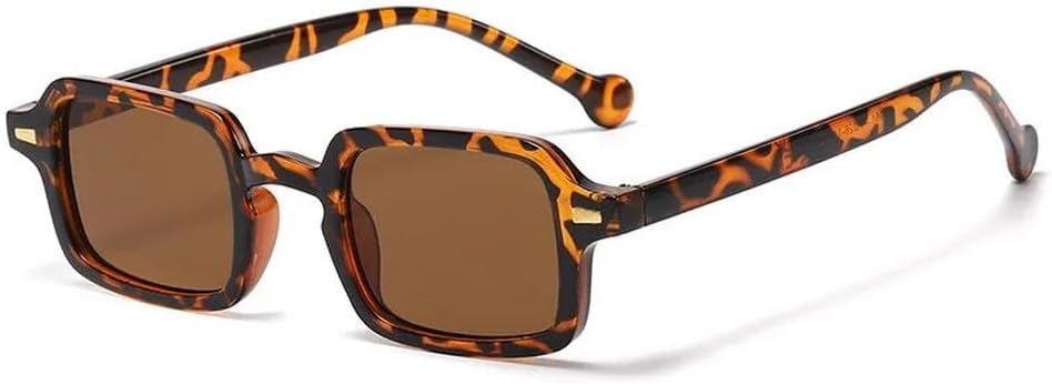 

Женские солнцезащитные очки в стиле ретро с заклепками, градиентные оттенки, защита от УФ-излучения UV400; мужские солнцезащитные очки с леопардовым принтом, синие HYYZZC, Leopard