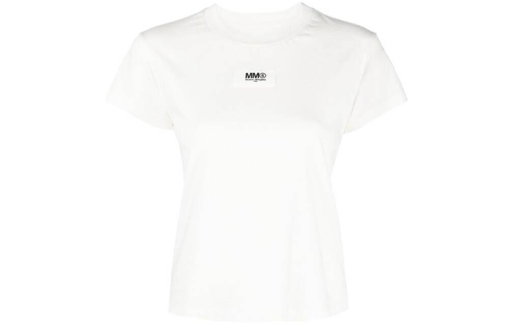

Футболка женская Mm6 Maison Margiela с логотипом, белый