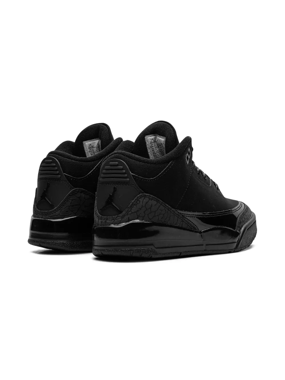 Кроссовки Air Jordan 3 Black Cat 2025 Jordan Kids, черный — фото 3
