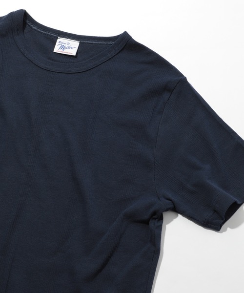 

Футболка с коротким рукавом, ребристая отделка, бренд Miller, цвет темно-синий