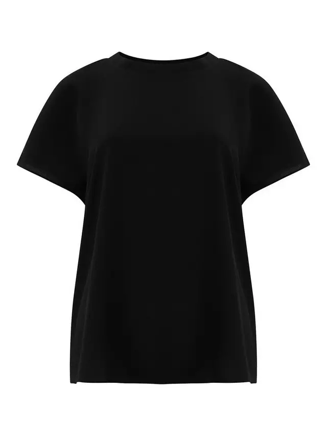 

Топ French Connection Light Crepe Crew Neck, черный