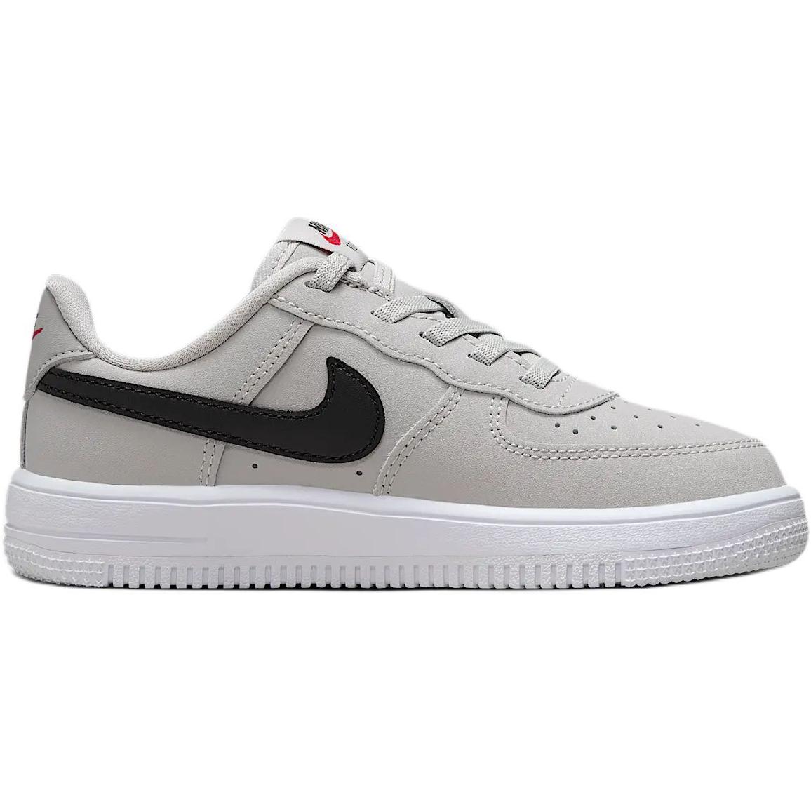 Force 1 Low LV8 EasyOn Противоскользящие износостойкие низкие детские кроссовки для скейтбординга Nike, серый/белый/черный — фото 2