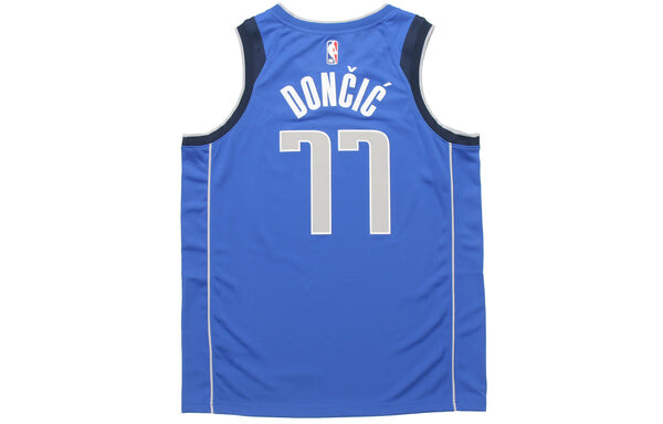 Майка Nike NBA Jersey Luka Doncic Basketball Jersey/Vest SW Fan Edition Team limited Mavericks No. 77 Blue, синий — фото 2