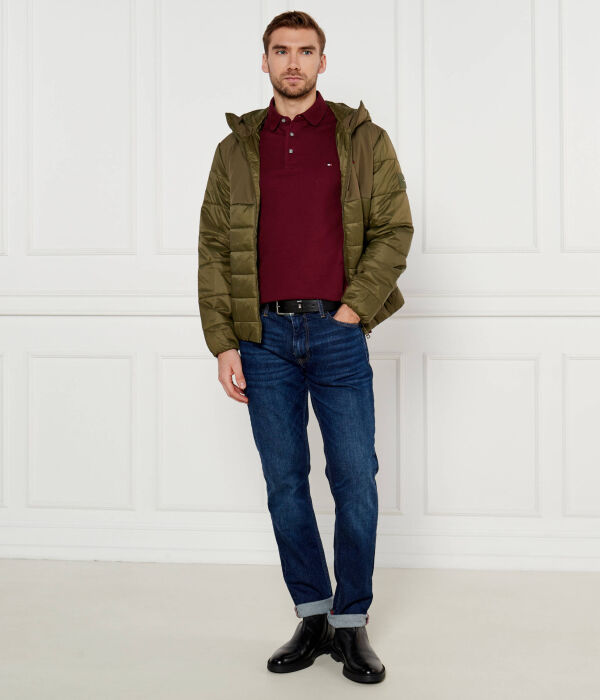 Футболка-поло Tommy Hilfiger Flag Slim Fit, бургундия — фото 2