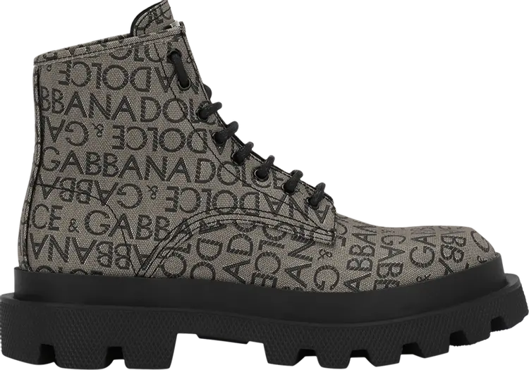 

Кроссовки Dolce & Gabbana Combat Boot 'Allover Logo - Marrone', коричневый