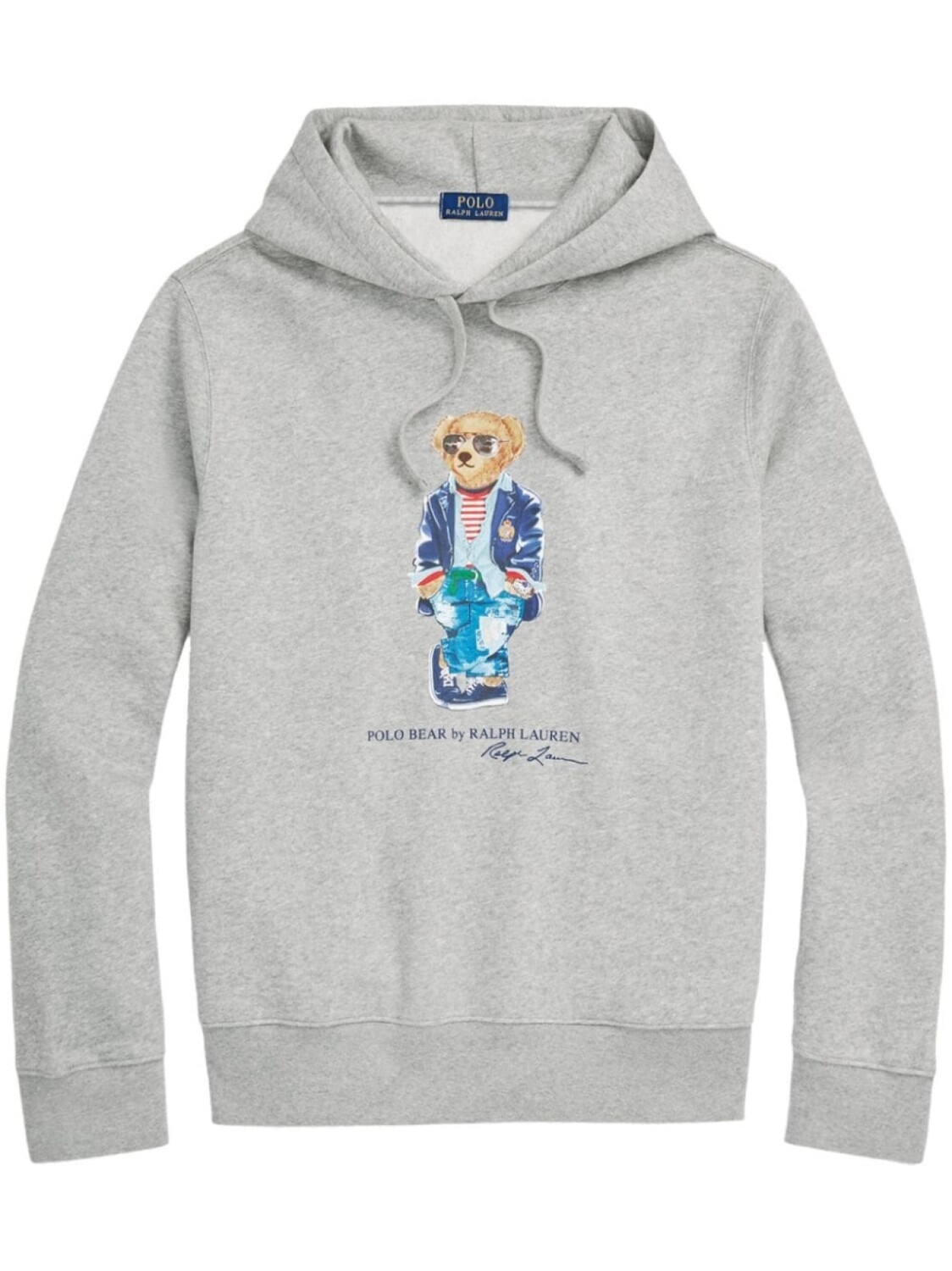 

Polo Ralph Lauren худи с кулиской и декором Polo Bear, серый