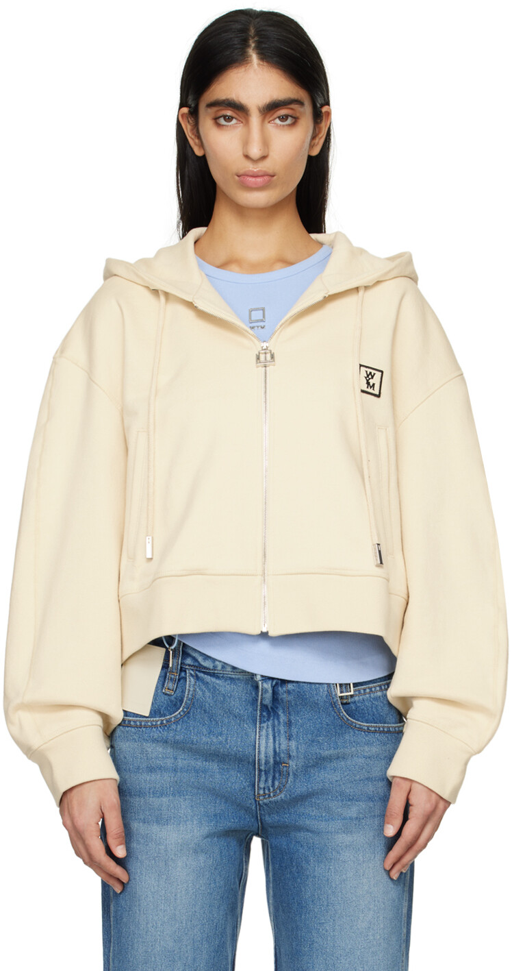 

Толстовка Off-White с нашивками Wooyoungmi, цвет Ivory