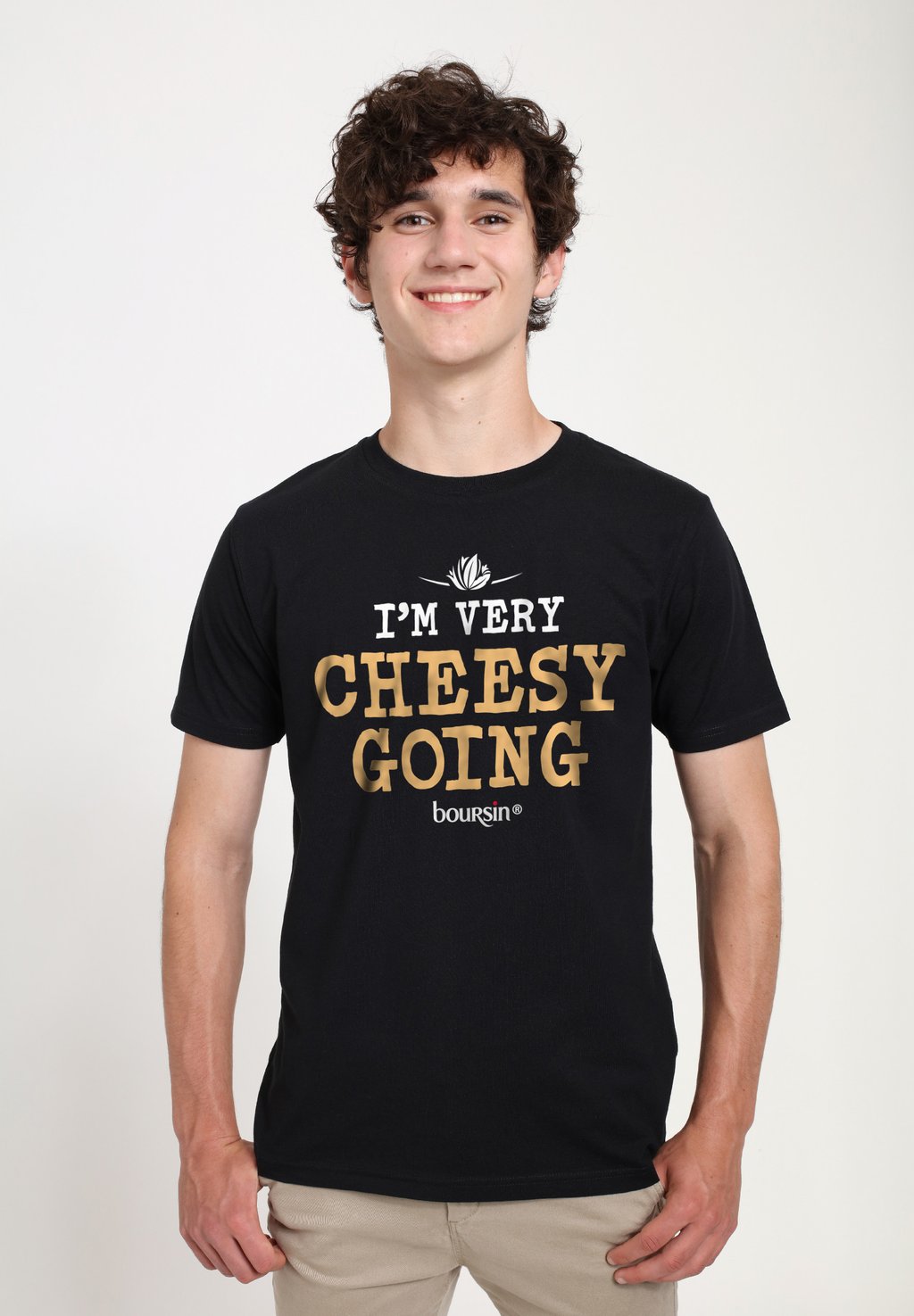 

Футболка с принтом BOURSIN IM VERY CHEESY GOING Henry Tiger, черный