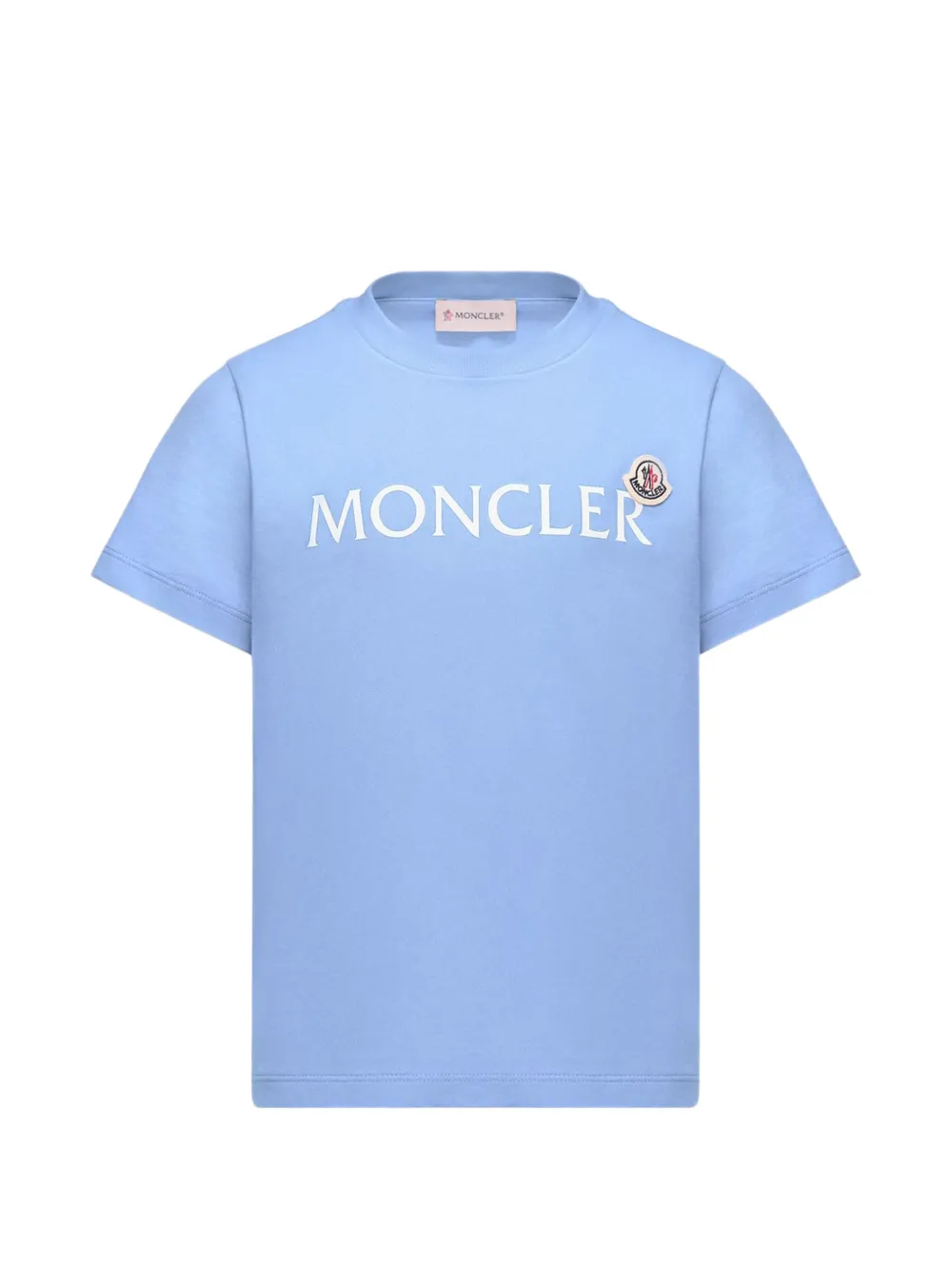 

Футболка с принтованным логотипом Moncler Enfant, синий