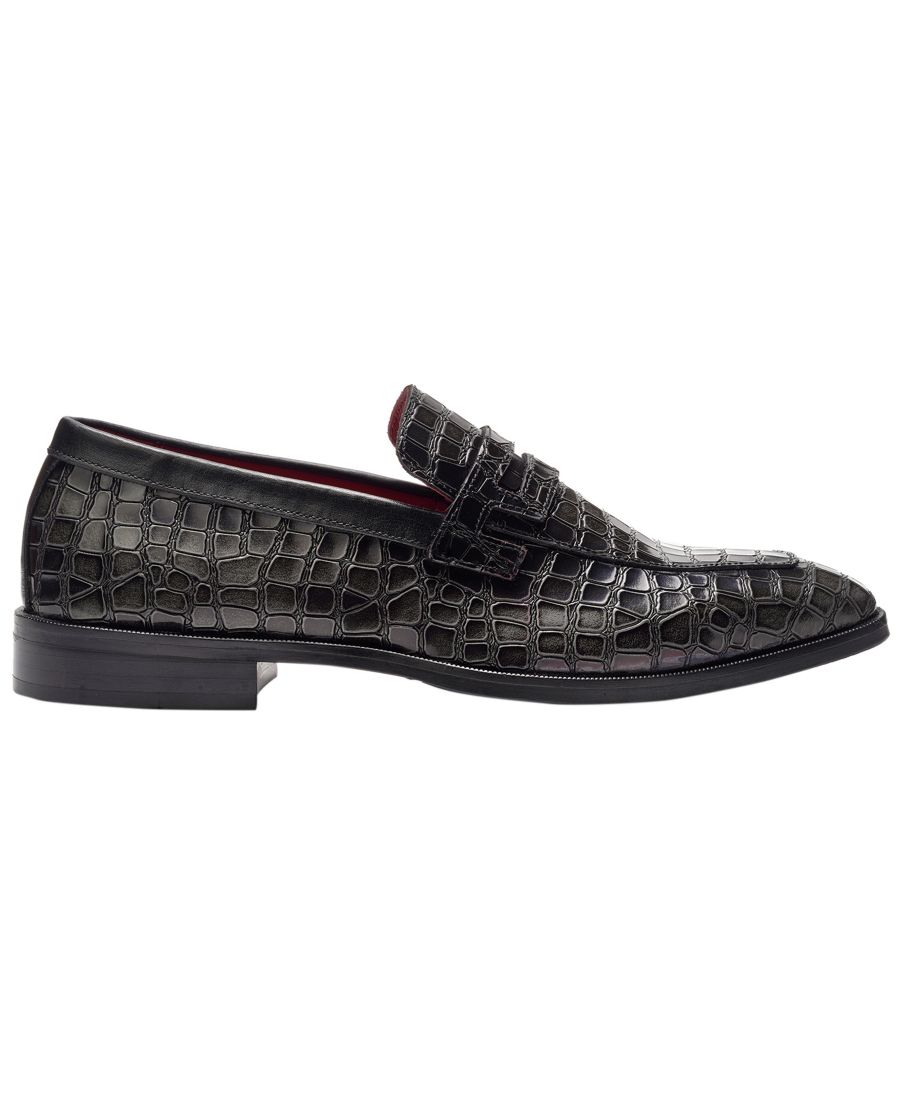 Мужские лоферы Nocturne Penny Loafers Carlos by Carlos Santana, Black — фото 2