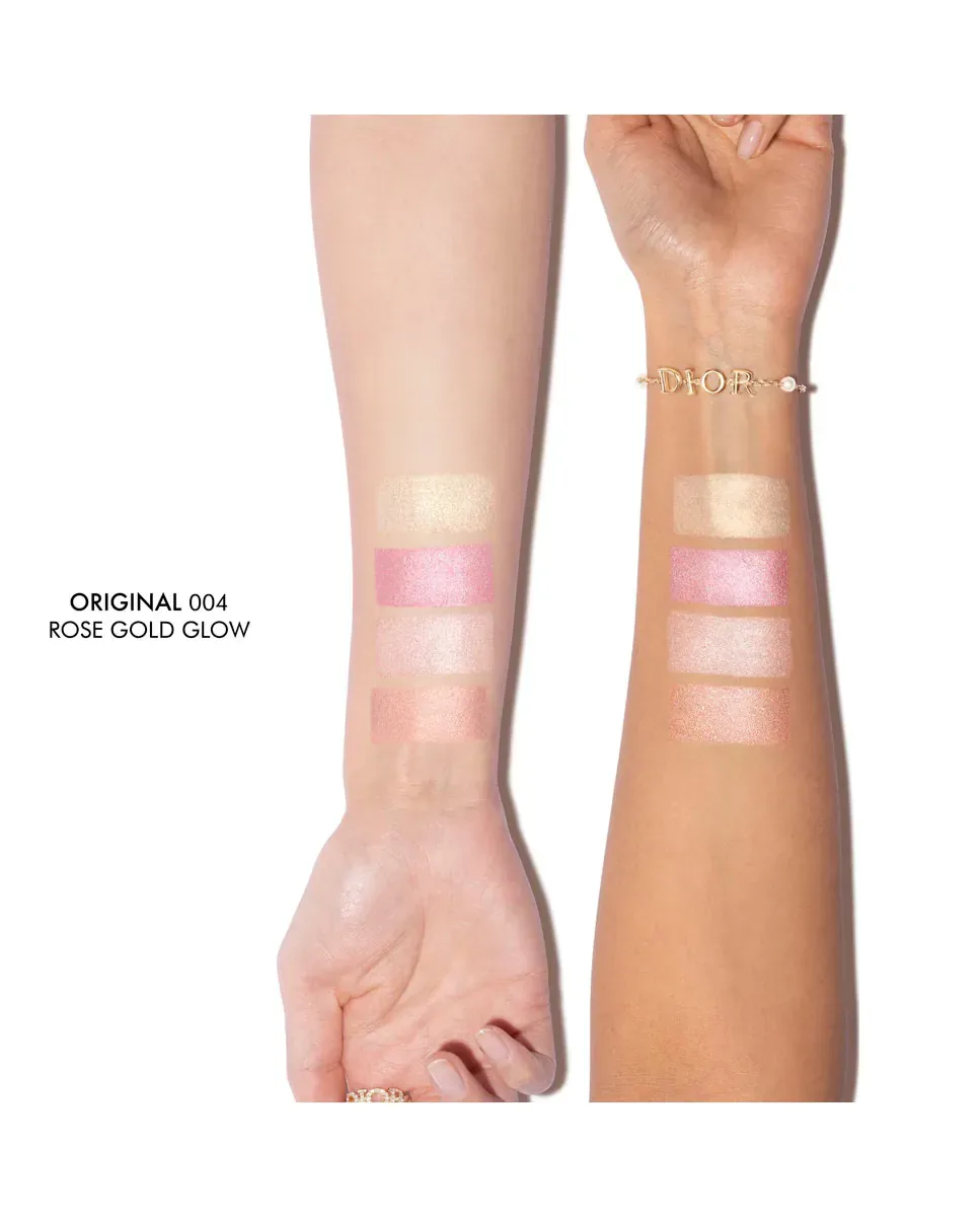Палетка Backstage Glow Maximizer Многофункциональная палетка хайлайтеров и румян Dior, 004 Rose Gold Glow — фото 4