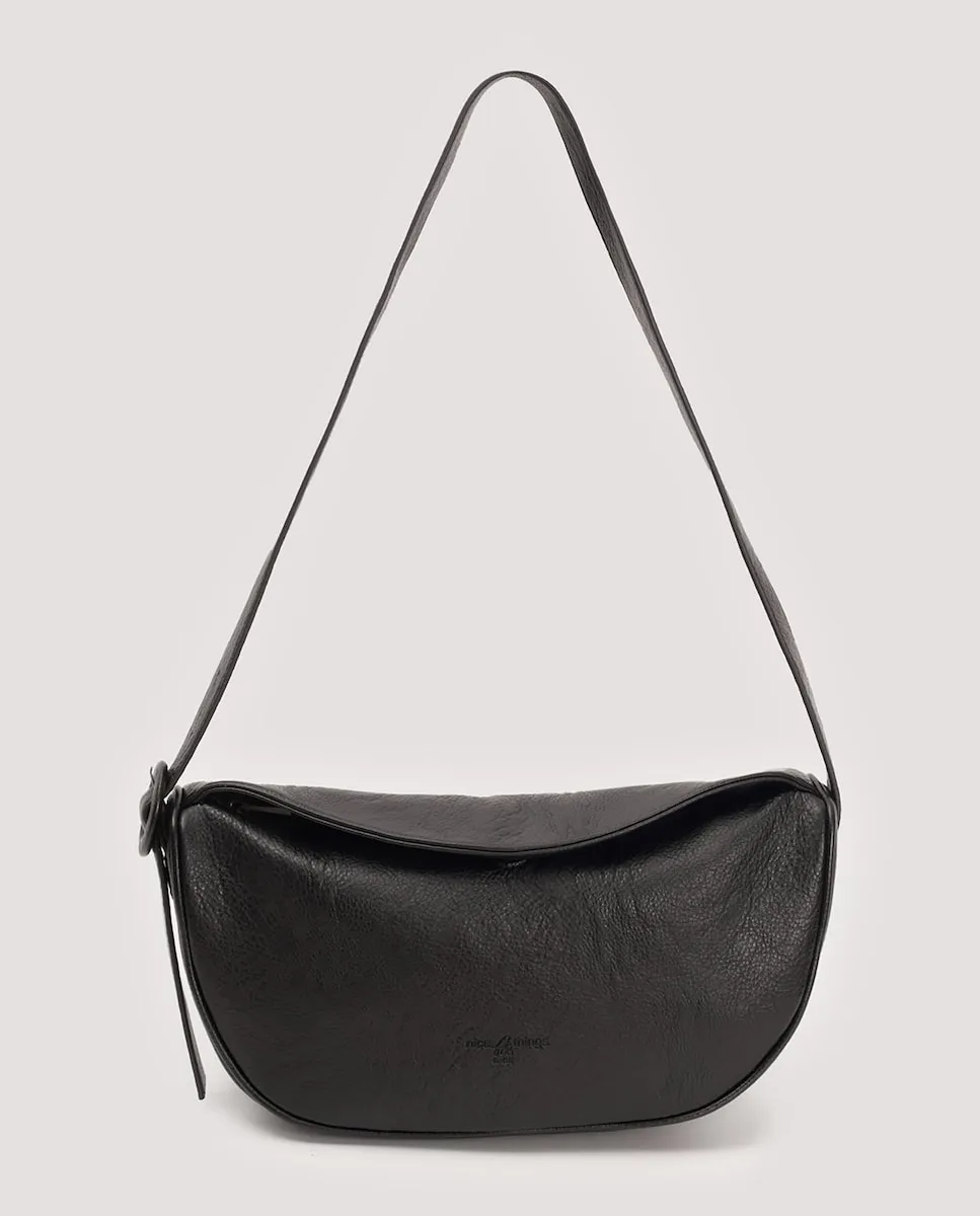 

Сумка через плечо с застежкой-молнией и регулируемым ремнем с пряжкой Nice Things, черный