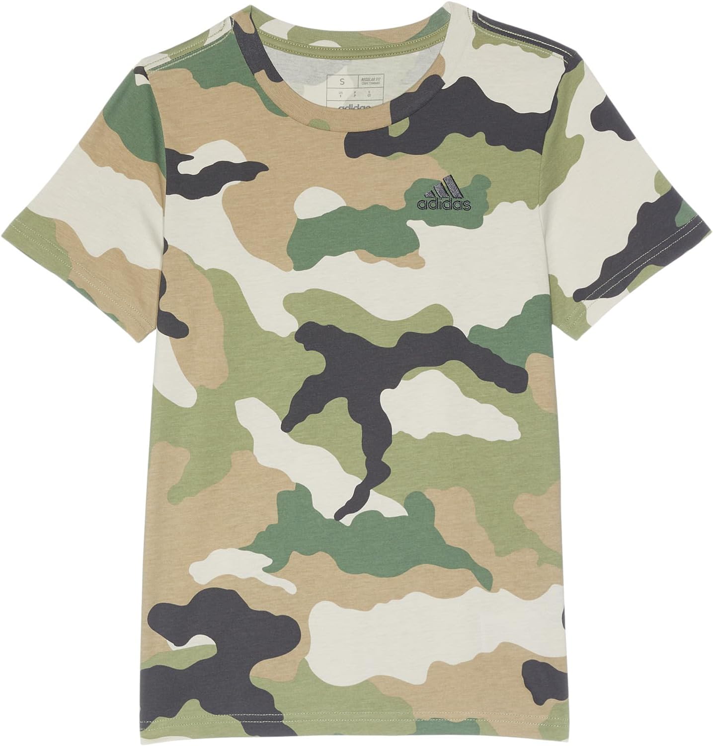 

Футболка adidas Kids Aop France Camo Tee (Big Kids), цвет Tent Green
