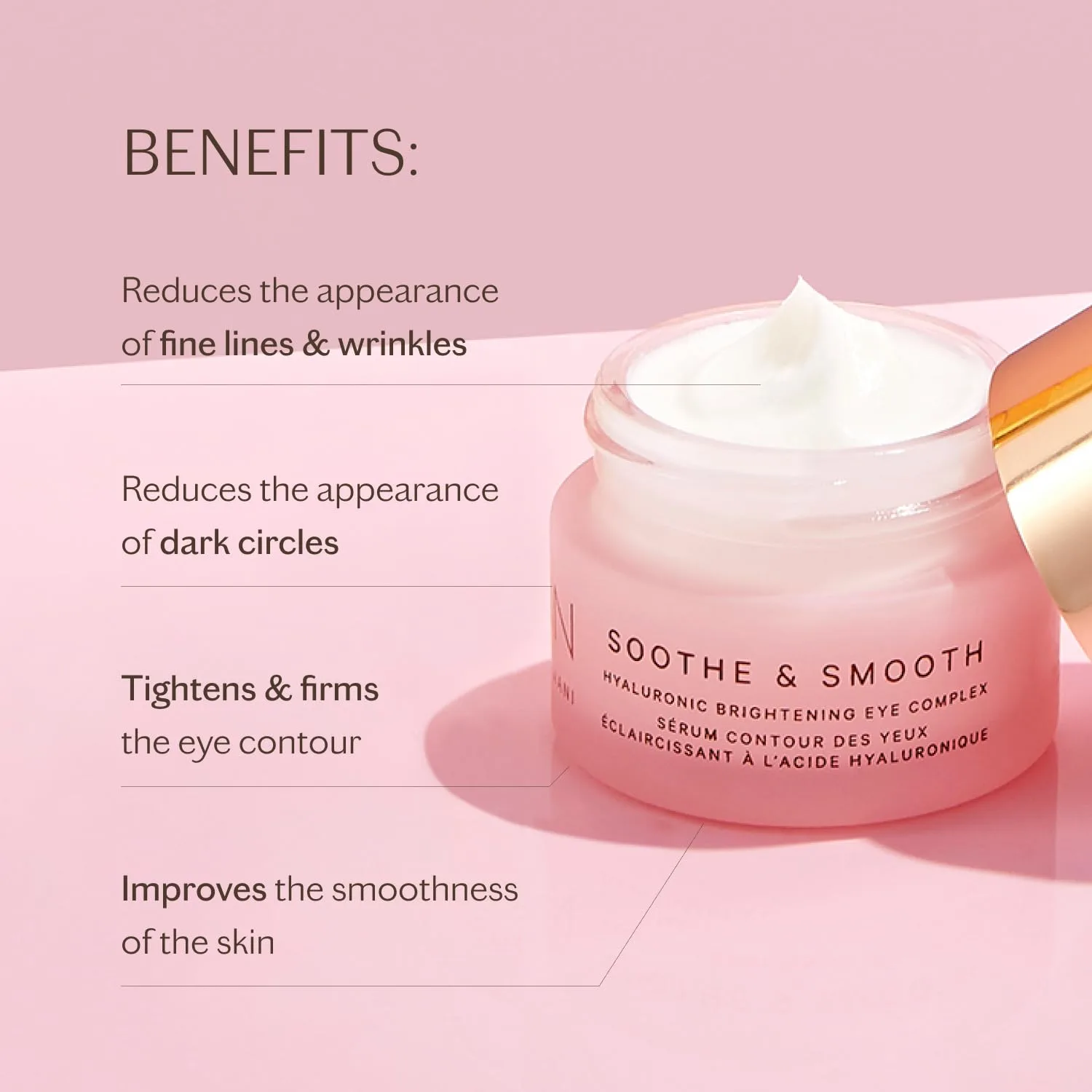 MZ SKIN Soothe & Smooth Hyaluronic Brightening Eye Complex 0.47 fl oz | Антивозрастной крем для глаз с гиалуроновой кислотой, трипептидами и корой альбиции | Темные круги, морщинки и отечность Mz Skin By Maryam Zamani Md — фото 2
