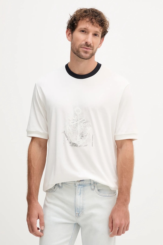 

Хлопковая футболка Armani Exchange, белый