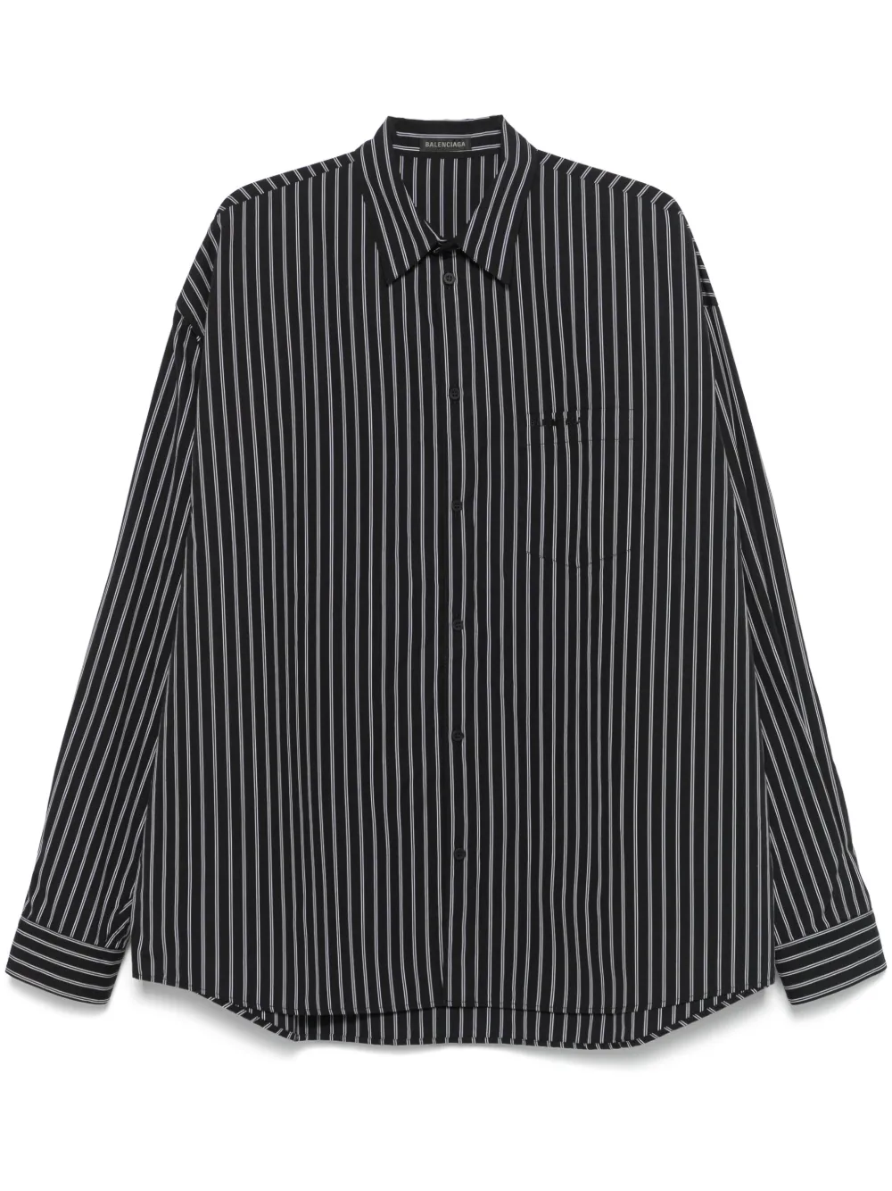

Рубашка в полоску BALENCIAGA, черный