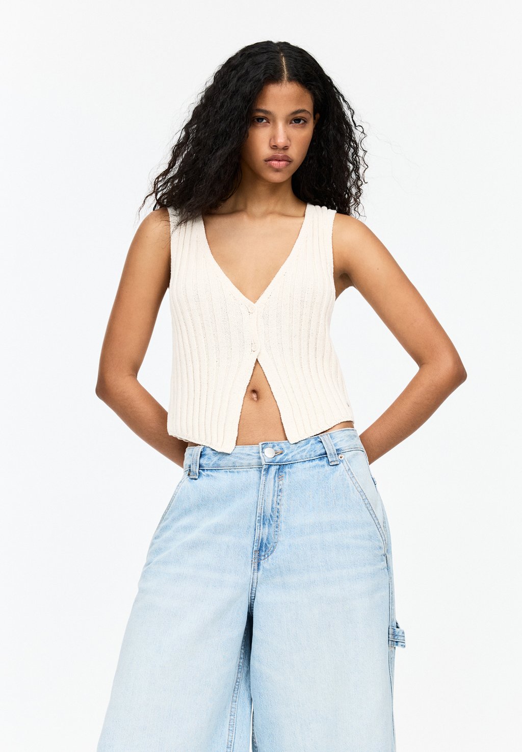 

Жилет PULL&BEAR, белый