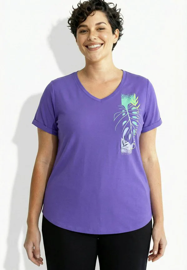 

Футболка с принтом antibakteriell, vausschnitt и halbarm Ulla Popken, Purple, Фиолетовый, Футболка с принтом antibakteriell, vausschnitt и halbarm Ulla Popken, Purple