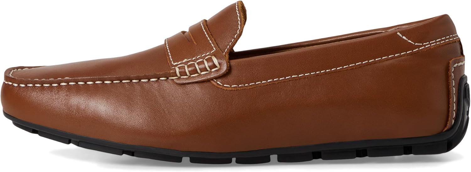 Мужские слипоны Florsheim Motor Smooth Moc Toe Penny Driver, Cognac — фото 4