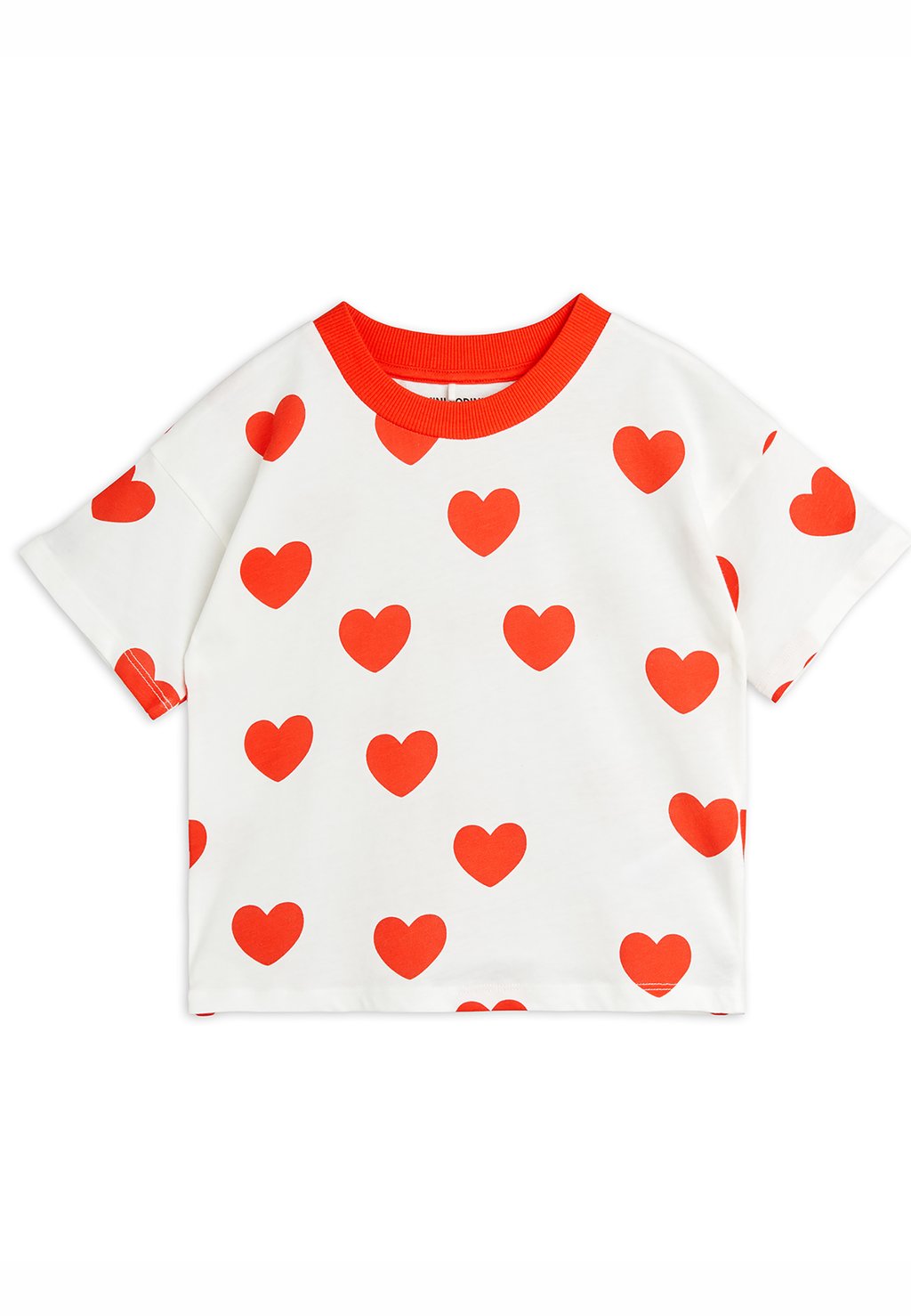 

Футболка с принтом Hearts Tee Unisex Mini Rodini, красный/белый