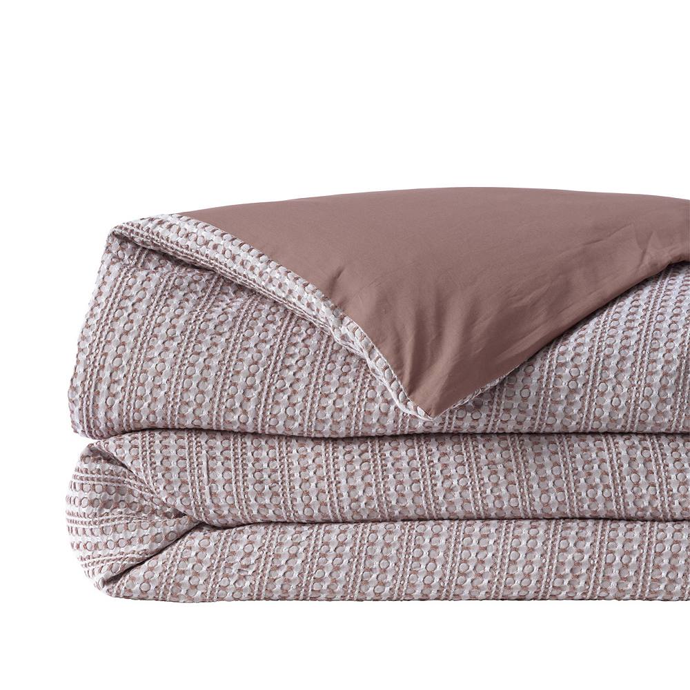 

Lands' End Matelasse Пододеяльник или наволочка в текстурированную полоску, цвет Mauve Quartz