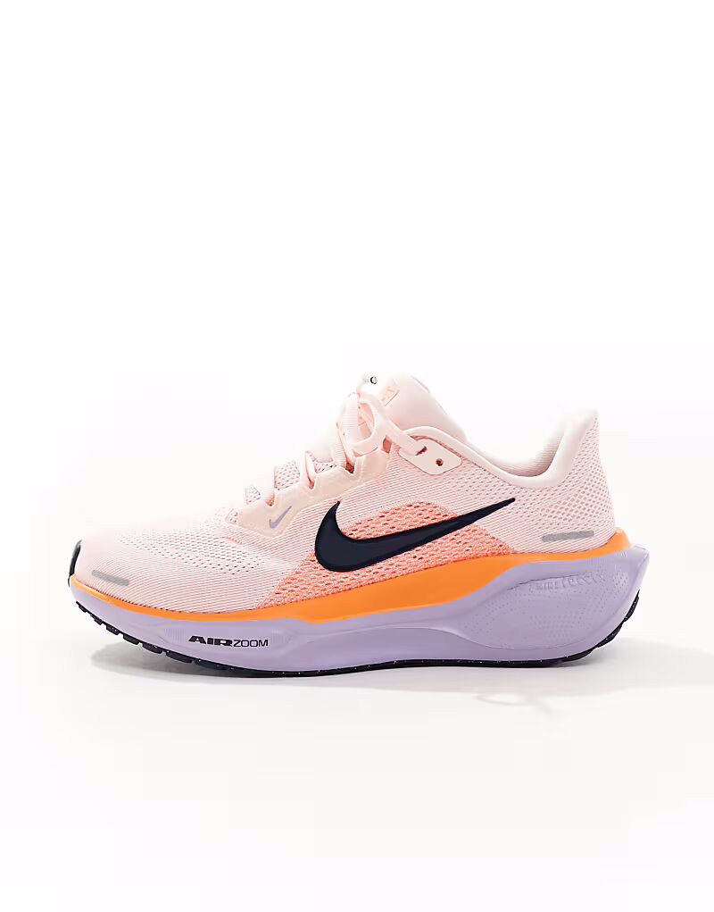 Кроссовки Nike Running Air Zoom Pegasus 41 розового и оранжевого цветов — фото 2