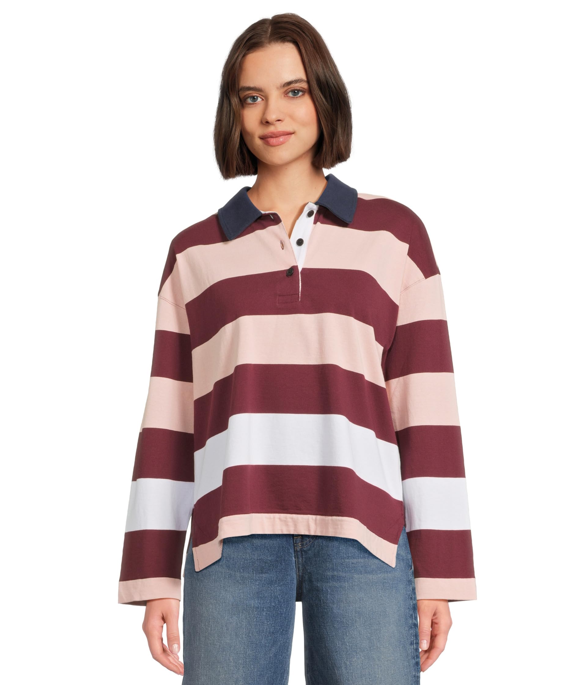 

Поло Madewell Hannah Rugby Polo, Cabernet