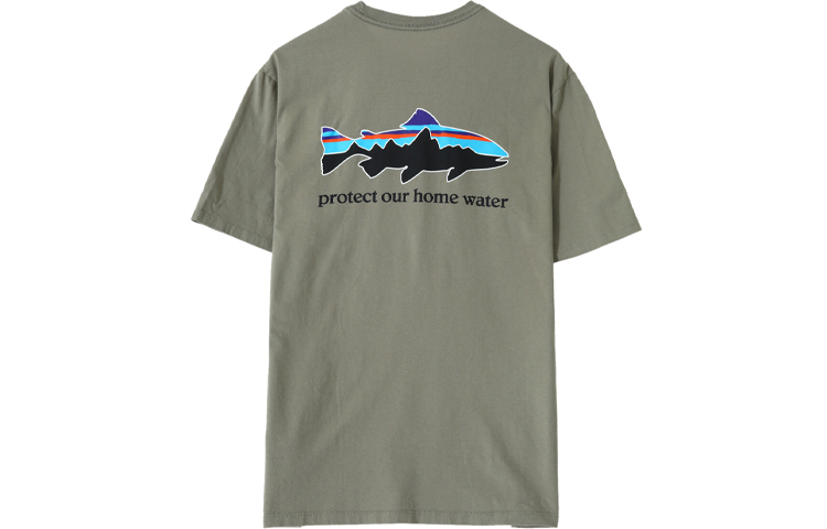 Футболка Organic American Vintage мужская Patagonia, garden зеленый/gdng