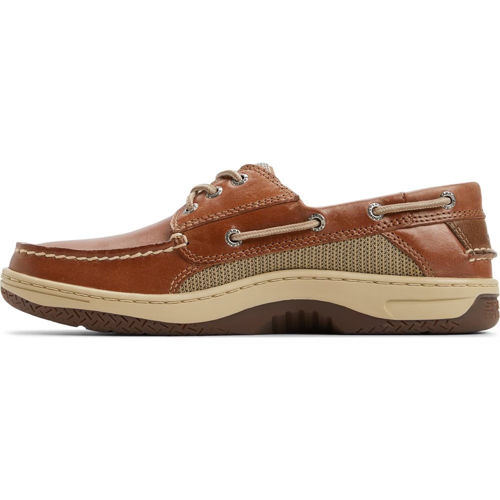 Кожаные туфли-лодочки Billfish с тремя глазками Sperry, цвет cognac — фото 3