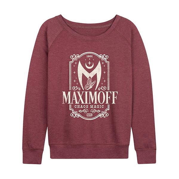 

Футболка с длинным рукавом Women's scarlet witch maximoff chaos magic distressed french terry Marvel, Heather Maroon, Красный, Футболка с длинным рукавом Women's scarlet witch maximoff chaos magic distressed french terry Marvel, Heather Maroon