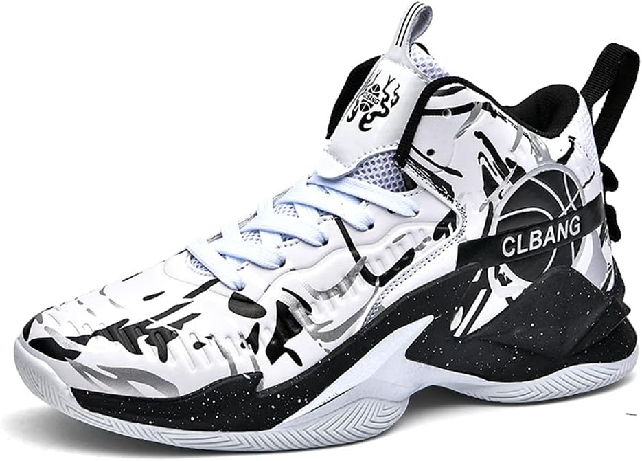 

Мужские и женские дышащие баскетбольные кроссовки MAUGELY, студенческие спортивные повседневные нескользящие кроссовки для пары, белый/черный