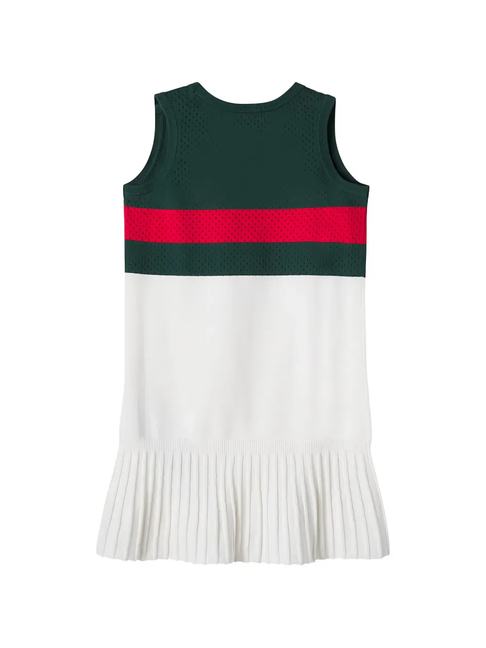 Платье в полоску с плиссировкой Gucci Kids, белый — фото 2