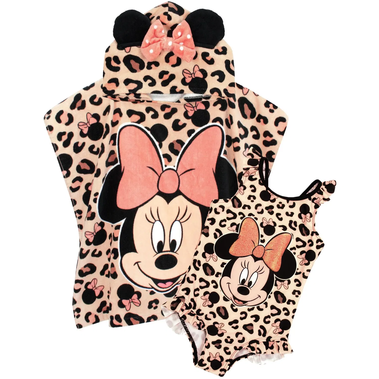 Детский купальник и пончо Minnie Mouse Disney, розовый